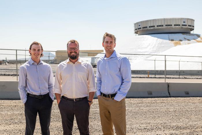 Jonathon Wilcox, Bill Phillips and Jacob Yingling, members of the MCRE team.