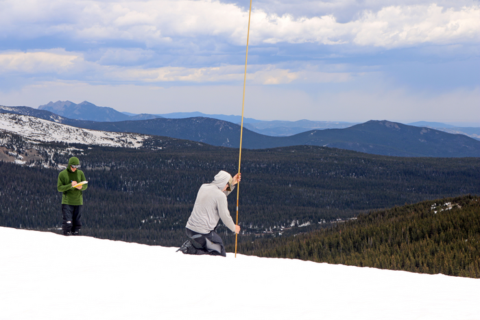 Measuring snow depth