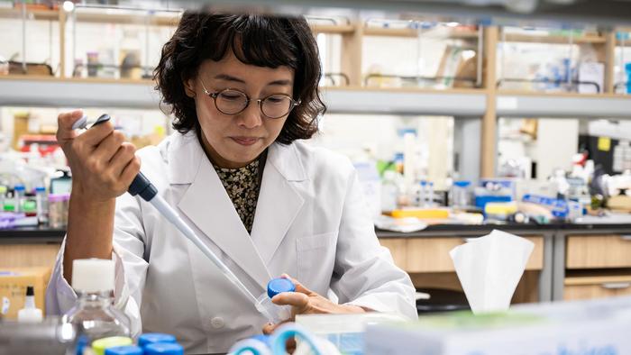 Miura in her laboratory