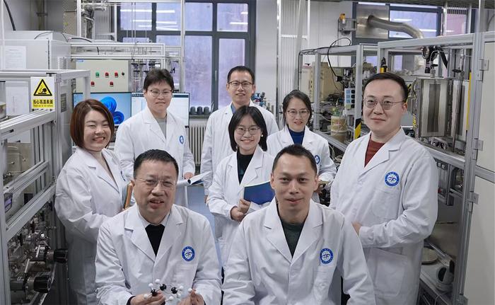 Main authors of the study in their laboratory