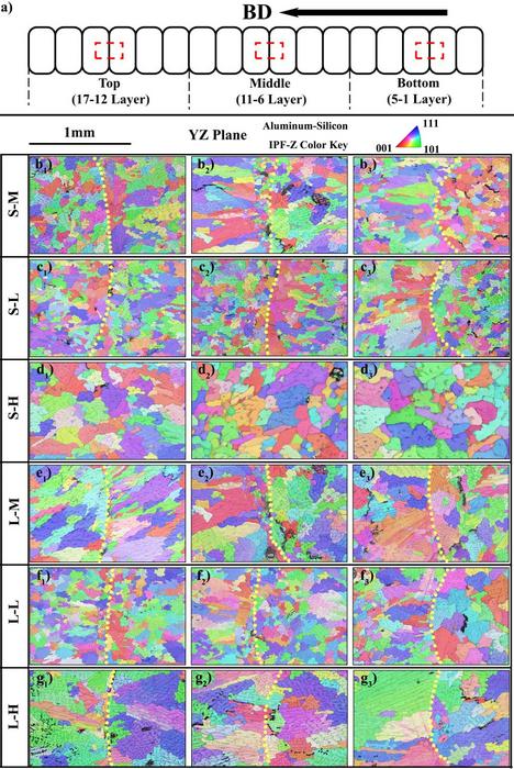Visualization of the EBSD scan region on the 2D model.