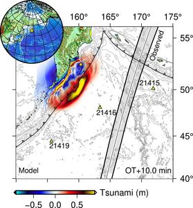Model animation of M8.8 Kamchatka, Russia 2025 tsunami
