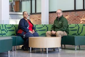 Monica Adams and Barrett Brenton