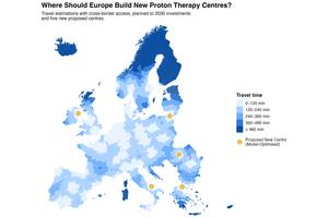 Map: where should Europea build new proton therapy centres