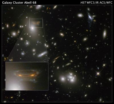 Gravitational Lens Creates Cartoon of Space Invader
