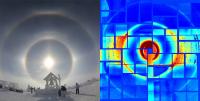 Ice Diffraction in the Atmosphere and in the Lab
