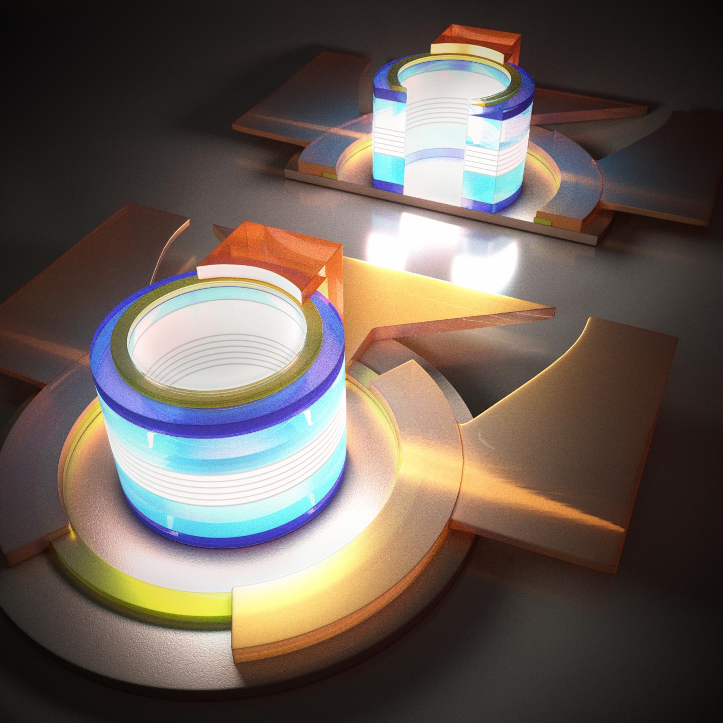 Schematic of the Electrically Pumped Quantum Dot Micro-Ring Laser