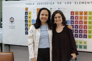 Researchers Suelen da Rocha and Mercedes Sánchez
