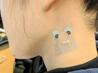 All-in-one health monitoring patch on neck