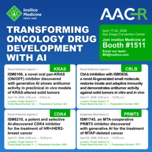 visit the Insilico team at Booth #1511 in the exhibit hall to explore our latest data and discuss potential collaborations