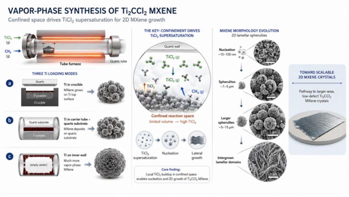 Vapor-phase synthesis of Ti2CCI2 MXene