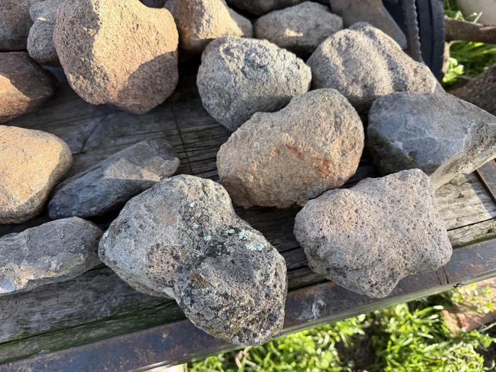 80 stone mining hammers.