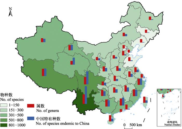 Diversity Patterns of Native Grass Genera and Species in China