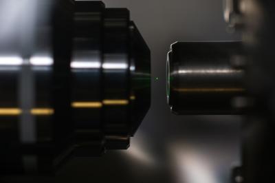 Optically Levitated Glowing Nanodiamond