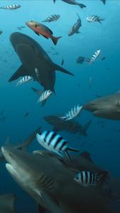 Bull sharks at at Shark Reef Marine Reserve