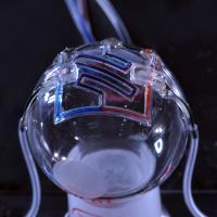 3D printed structures on sphere.