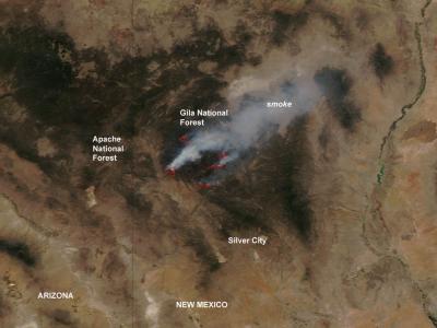 NASA Image of Whitewater-Baldy fire, New Mexico