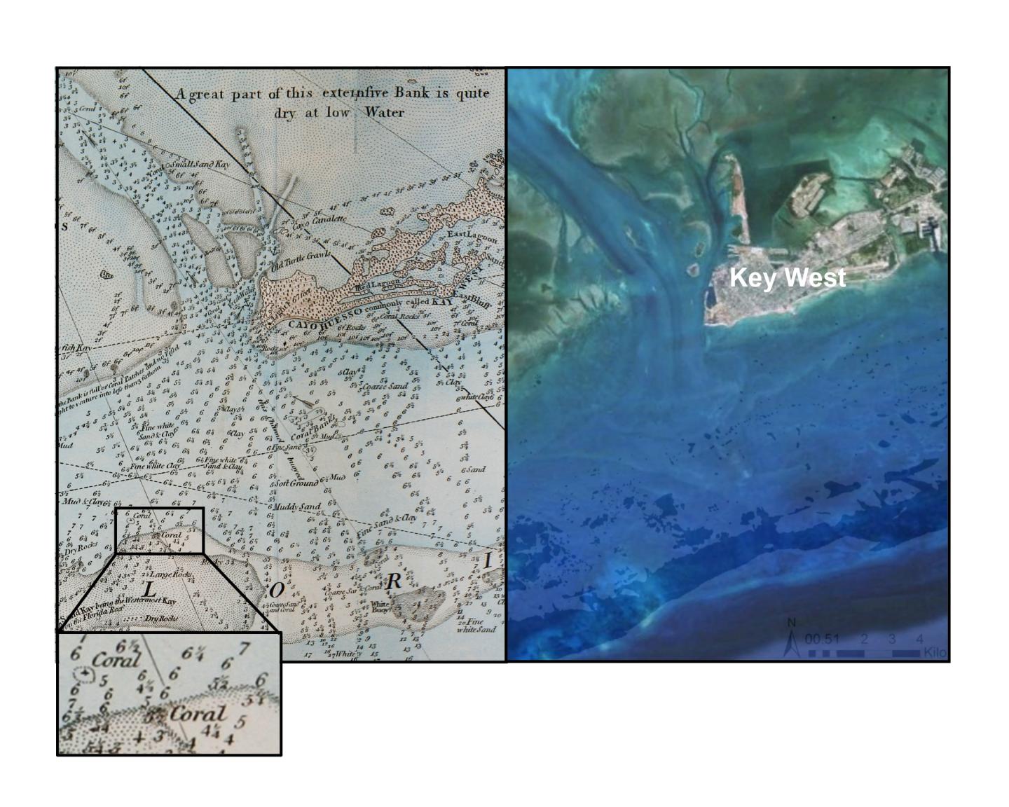 18th Century Nautical Charts Document Historic Loss of Coral Reefs (1 of 4)