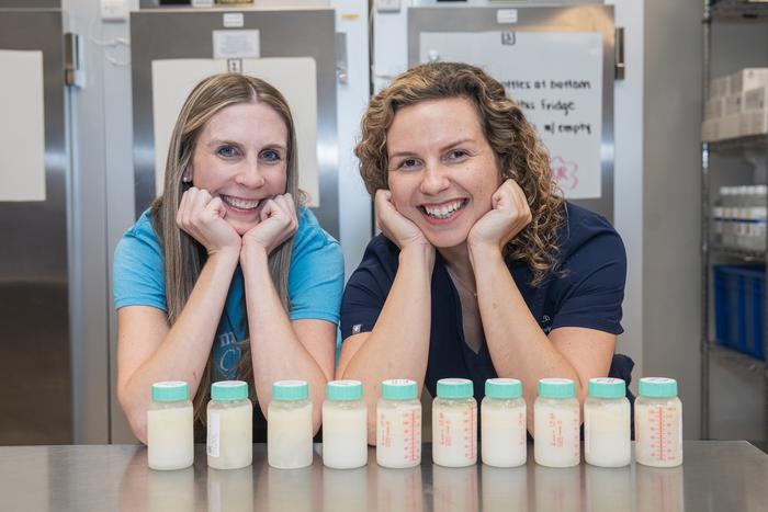 MUSC Children's Health registered dietitian Allison Rohrer (left) and neonatologist Dr. Katherine Chetta (right)