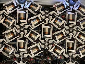 Photo of a mechanical neural network