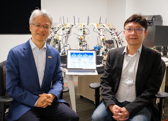 NTU Prof Wen Yonggang (left) and co-author Prof Ong Yew Soon (right)