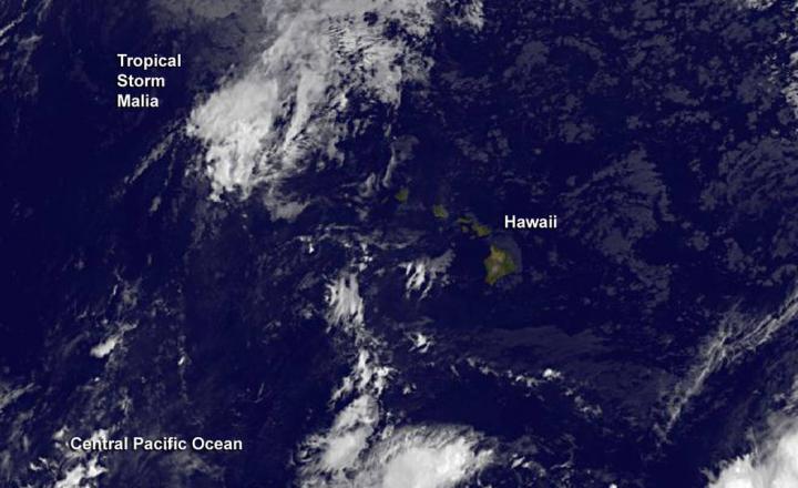GOES-West image of Malia