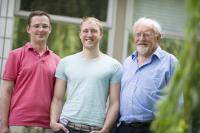 Adam Miller, Dan Pearce and Prof George Rowlands