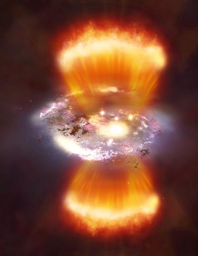 Illustration of Black Hole Outflow
