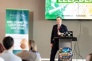 Anthony Pugliese speaks at LEEP Demo Day