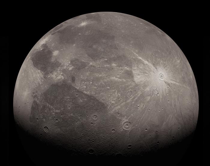 View of Jupiter's icy moon Ganymede