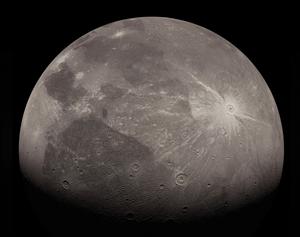View of Jupiter's icy moon Ganymede