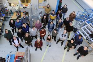 Part of the research team participating in the successful experiment