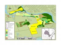 Map Indicating Habitat Types and Sampling Sites