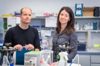 Prof. Ulrich Gerland and Co-author Elena Biselli in their Laboratory