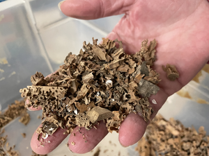 Crumbled wood