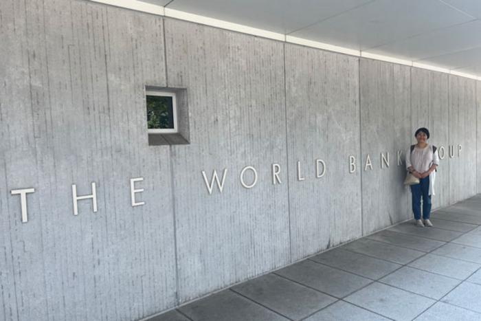Hirose at the World Bank, a place where statistics meets global policy