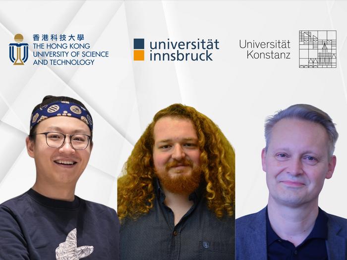 (from left) Prof. Richard GU Hongri, Assistant Professor of the Division of Integrative Systems and Design at HKUST; Dr. Anton LÜDERS from the Department of Physics at Universität Innsbruck; and Prof. Clemens BECHINGER from the Department of Physics at 