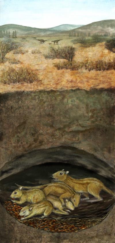 <i>Filikomys primaevus</i> in Burrow