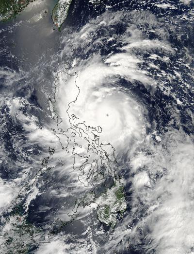 MODIS Sees Utor on Aug. 11