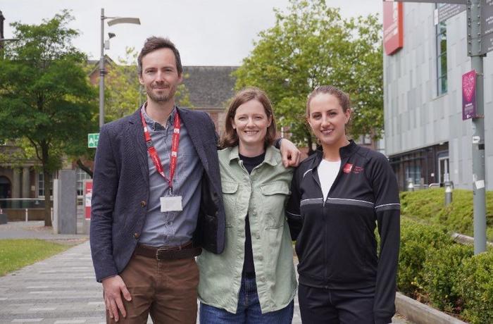 Professor Matt Slater, Olympic medallist Helen Richardson-Walsh and Dr Karla Drew