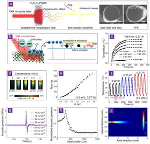 The photothermal and photoacoustic properties of Ti3C2Tx.