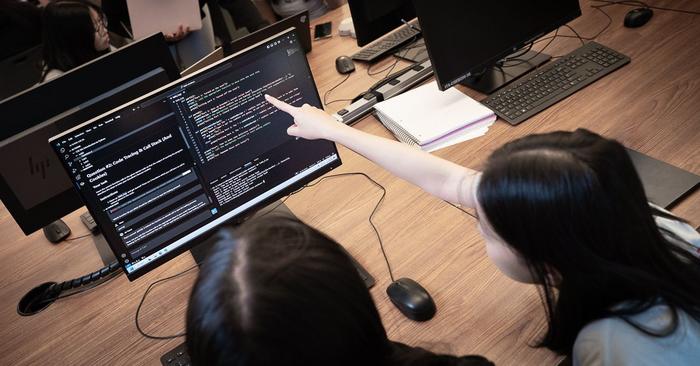 Two students using the AI tutor