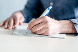 Left-handed person