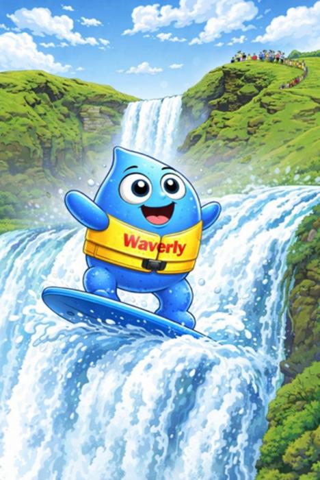 Generative AI was used to create anthropomorphic imaginary Waverly Water
