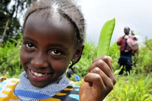 Young child smiling