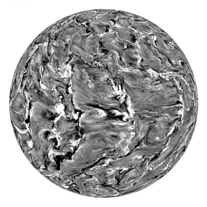 High-resolution Simulation of the Sun's Magnetic Field (2 of 2)