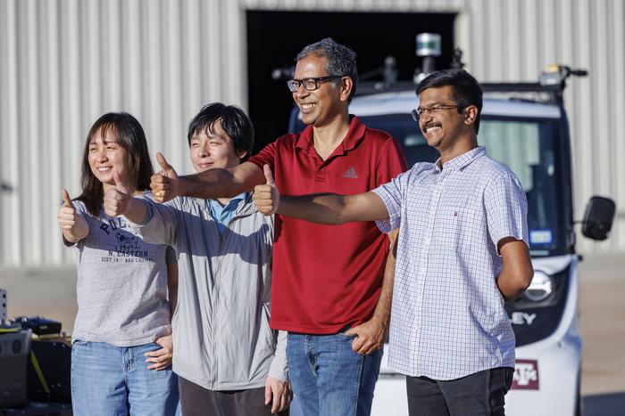 Dr. Srinkanth Saripalli and the Texas A&M University research team’s new breakthrough AI pedestrian system.