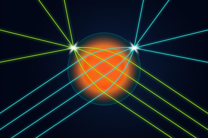 The first visible-light Luneburg lens - a previously impossible-to-fabricate spherical lens with unique focusing properties