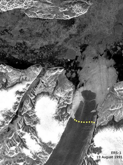 Petermann Glacier as Seen by ERS-1 in August 1991