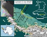 Map Showing Current Location of Rift, as of  May 31, 2017